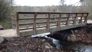 A bridge with splayed sides