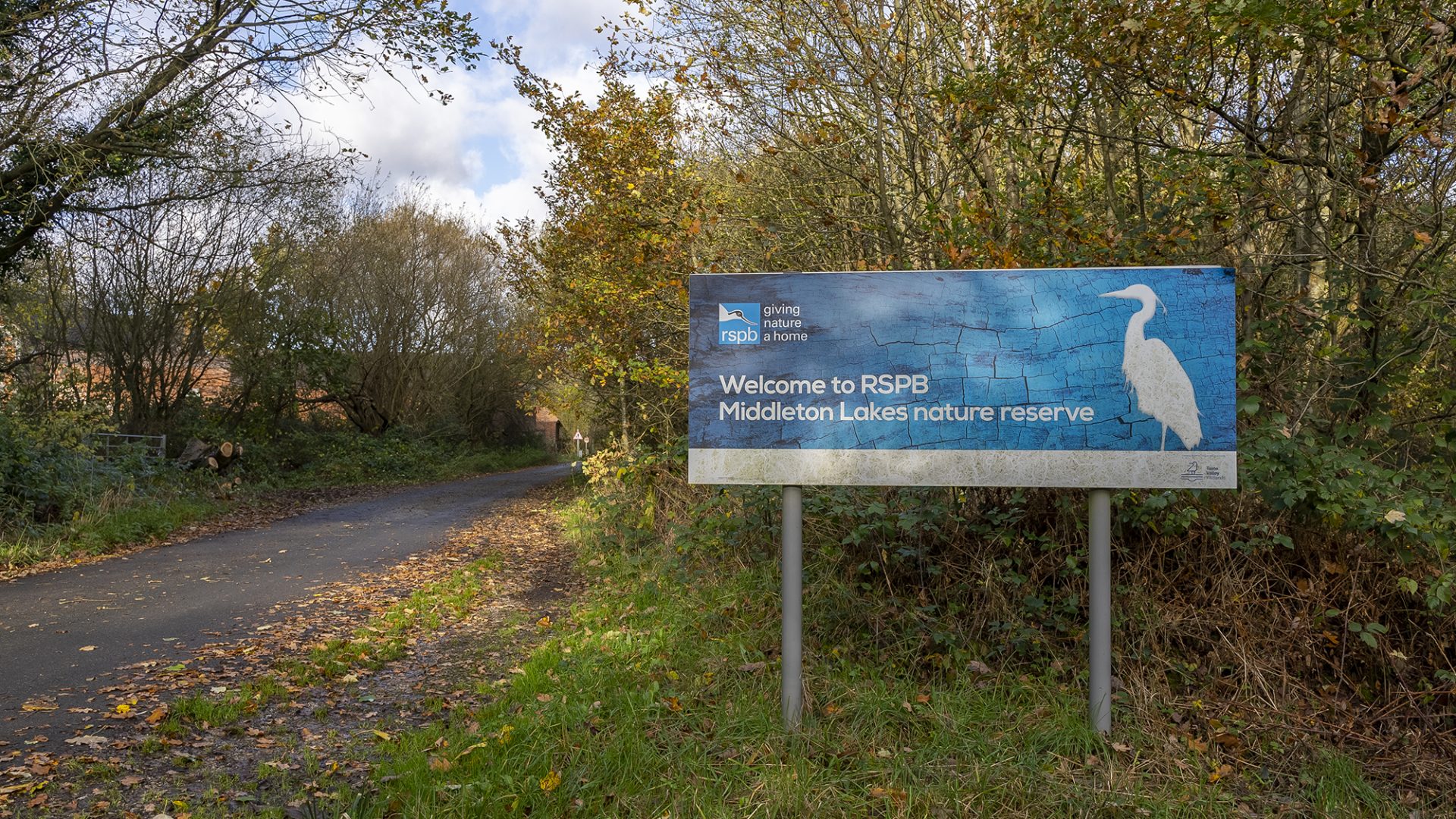 a sign at RSPB Middleton Lakes