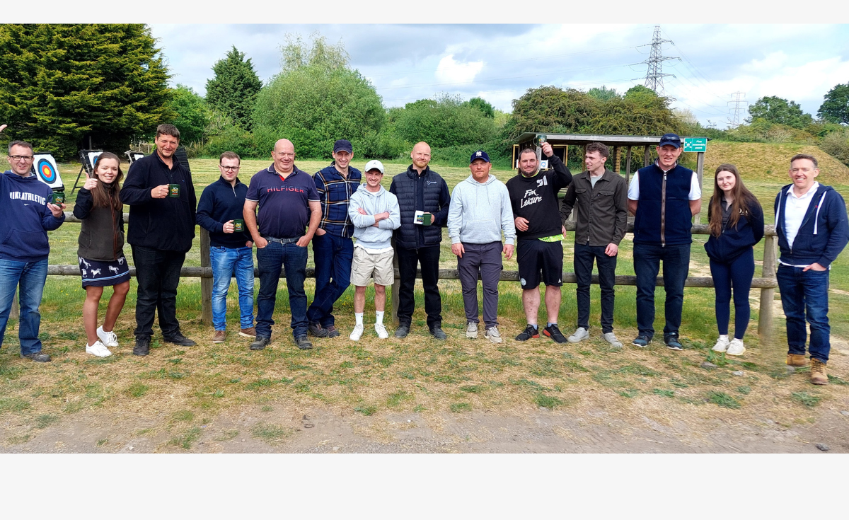 Staff from Built by Bison at a team building day event