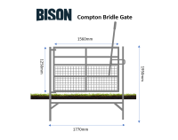 Steel self-closing bridleway gate