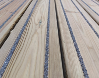 Timber deck board on a Bison bridge