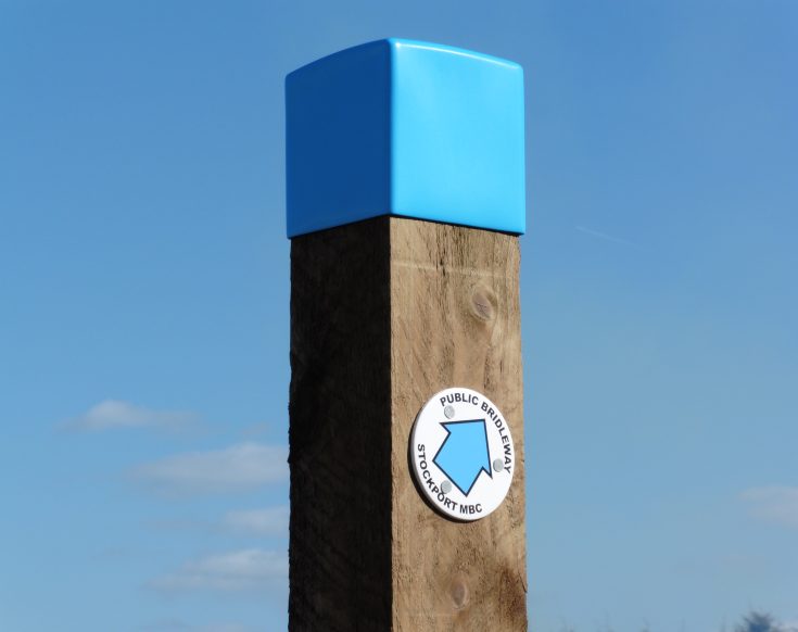 Way Marker Posts Way-marker Postcaps - BLUE - Built by Bison
