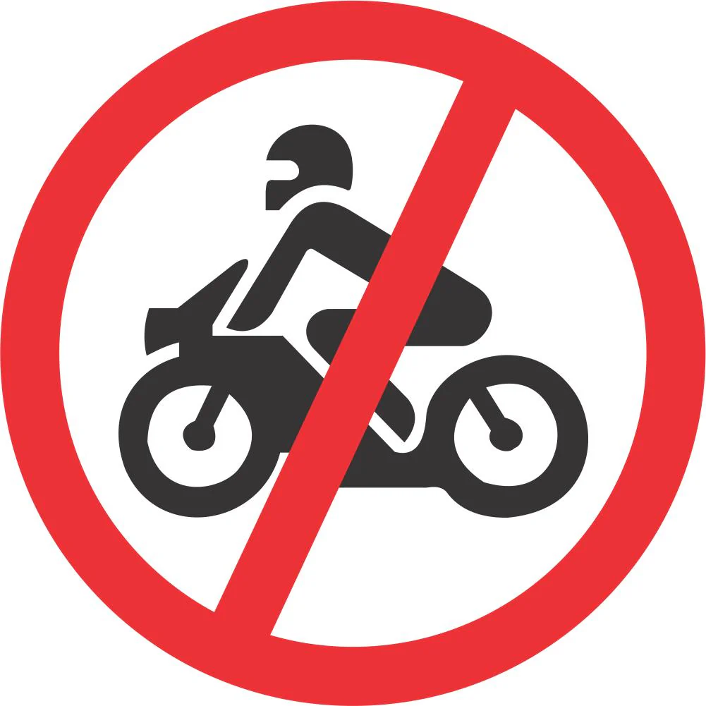 A sign to show that motorbikes are allowed on this footpath