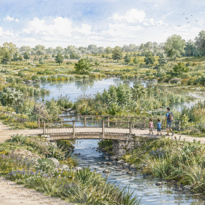 a landscape architects image of a SANG