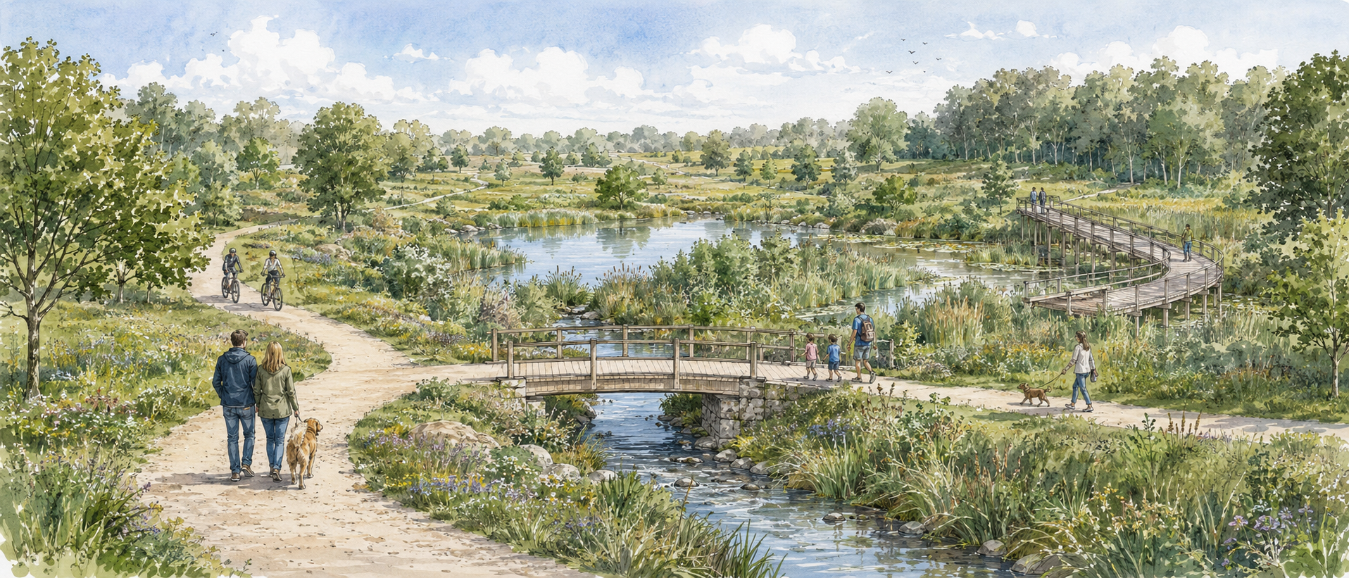 a landscape architects image of a SANG
